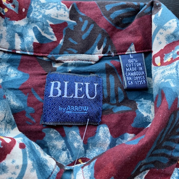 NWT BLEU by Arrow Hawaiian Shirt In Large🌺 - Picture 8 of 8